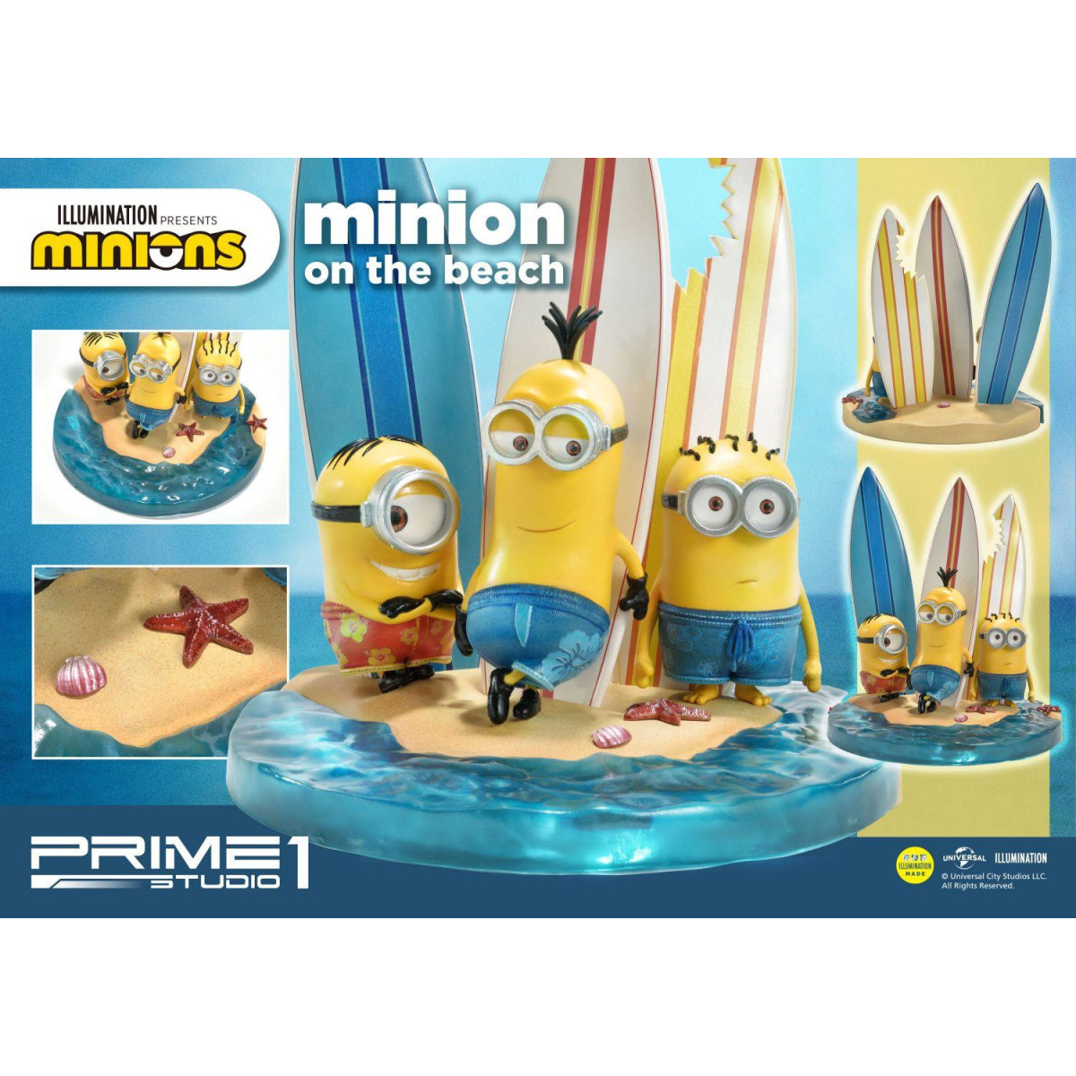 Prime 1 Studio - PCFMINI-01: Minion sulla spiaggia - Despicable Me - Minions