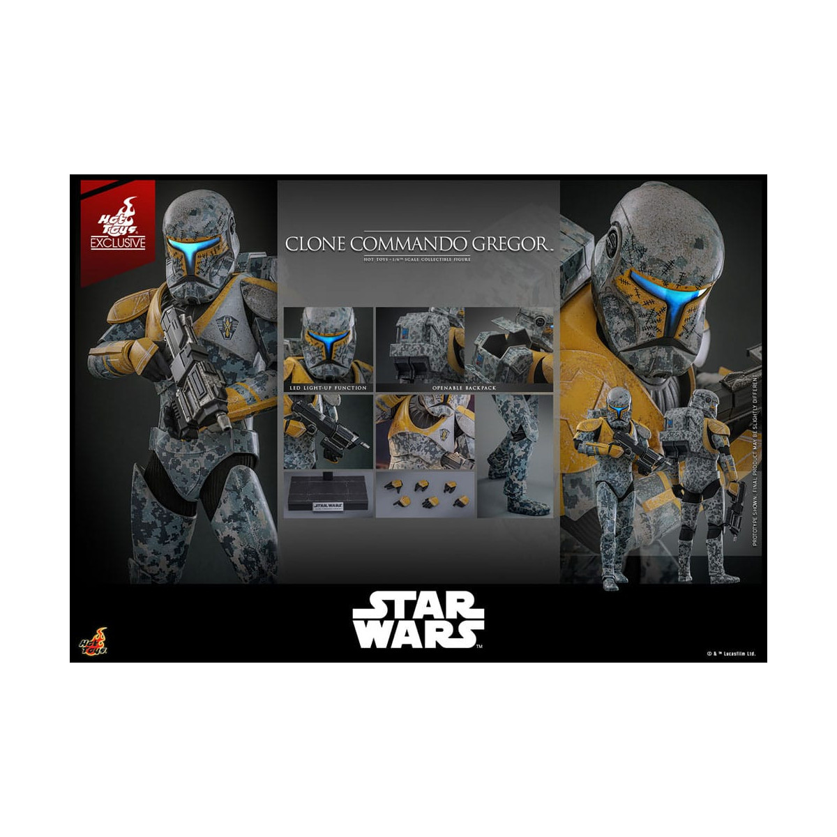 Hot Toys Star Wars - Clone Commando Gregor - The Clone Wars 1/6 Esclusiva Hot Toys