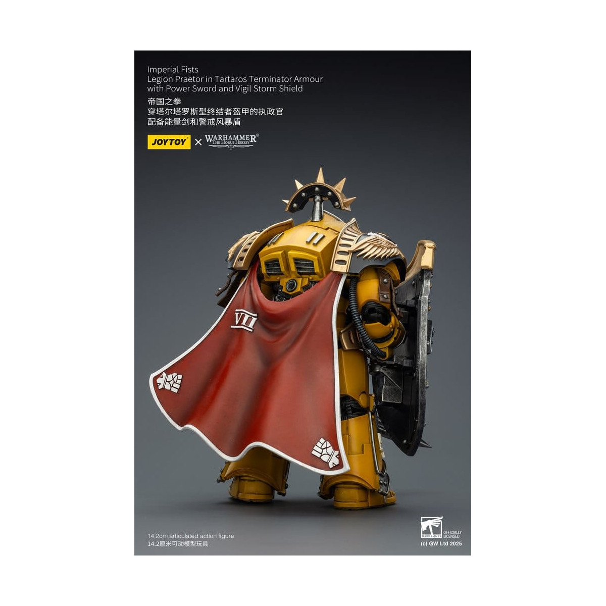Joytoy - Warhammer - Imperial Fists - Pretore della Legione in Armatura Tartaros Terminator con Spada di Potenza e Scudo Tempora