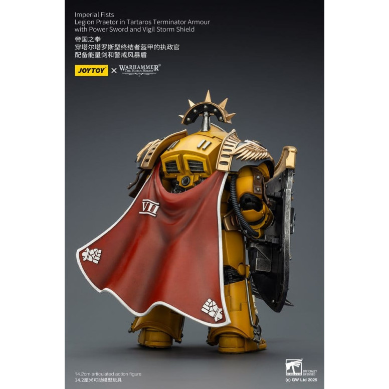 Joytoy - Warhammer - Imperial Fists - Pretore della Legione in Armatura Tartaros Terminator con Spada di Potenza e Scudo Tempora