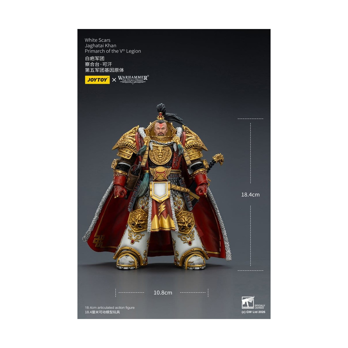JoyToy Space Marines - Cicatrici Bianche - Jaghatai Khan Primarca della Vª Legione 1/18 - L'Eresia di Horus