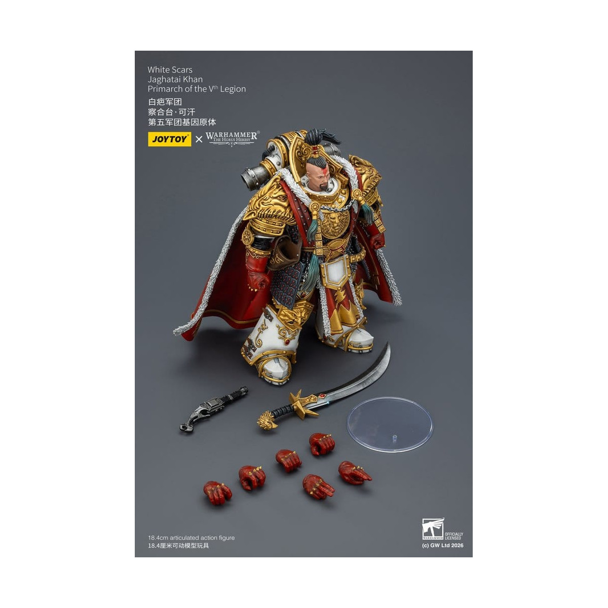 JoyToy Space Marines - Cicatrici Bianche - Jaghatai Khan Primarca della Vª Legione 1/18 - L'Eresia di Horus