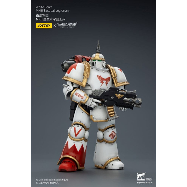 Joytoy - Warhammer - Squadra tattica Mk III Cicatrici Bianche - Legionario tattico Mk III 1/18