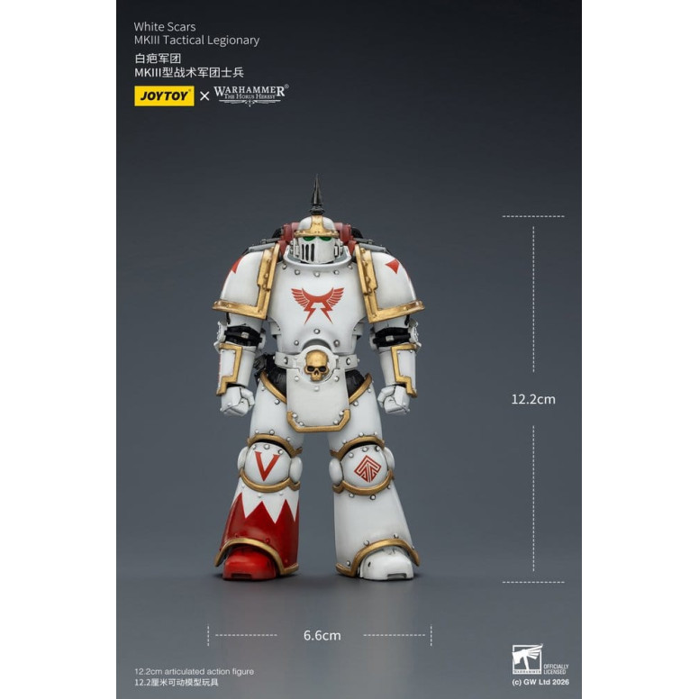 Joytoy - Warhammer - Squadra tattica Mk III Cicatrici Bianche - Legionario tattico Mk III 1/18