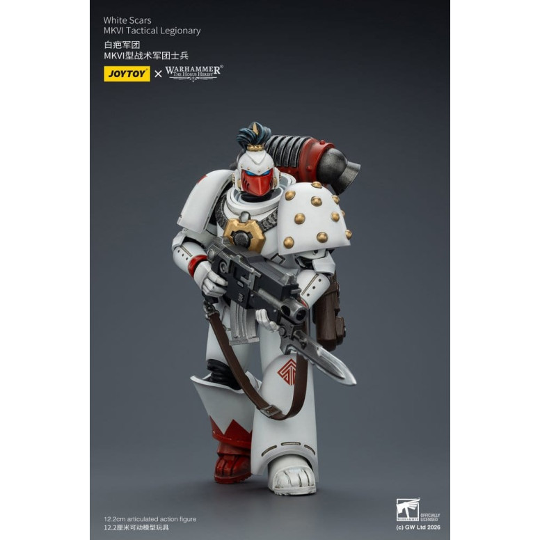 Joytoy - Warhammer - Squadra tattica Mk IV delle Cicatrici Bianche - Legionario tattico MKVI 1/18