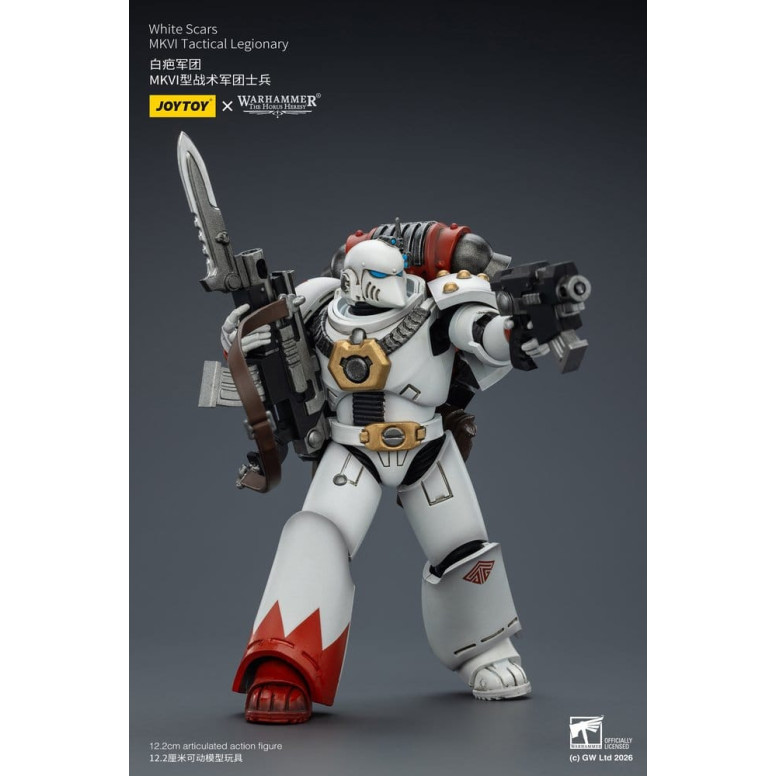 Joytoy - Warhammer - Squadra tattica Mk IV delle Cicatrici Bianche - Legionario tattico MKVI 1/18