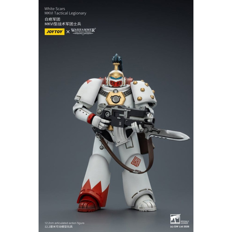 Joytoy - Warhammer - Squadra tattica Mk IV delle Cicatrici Bianche - Legionario tattico MKVI 1/18