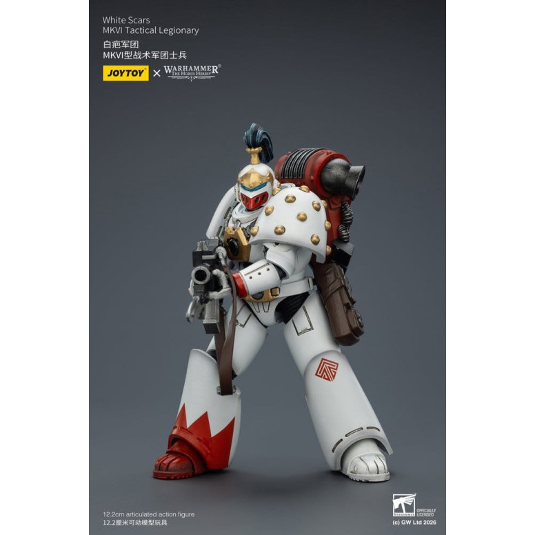 Joytoy - Warhammer - Squadra tattica Mk IV delle Cicatrici Bianche - Legionario tattico MKVI 1/18