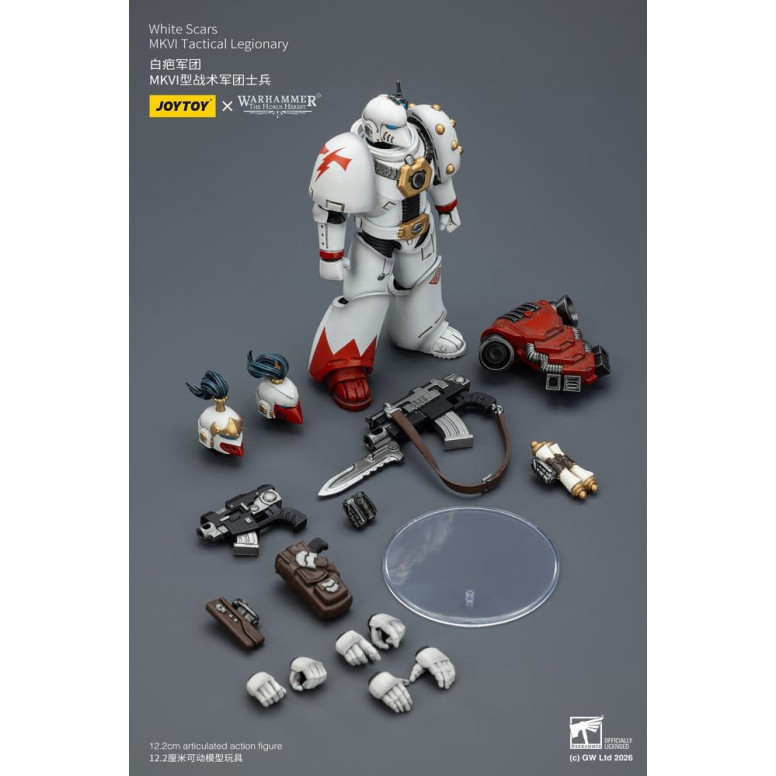 Joytoy - Warhammer - Squadra tattica Mk IV delle Cicatrici Bianche - Legionario tattico MKVI 1/18