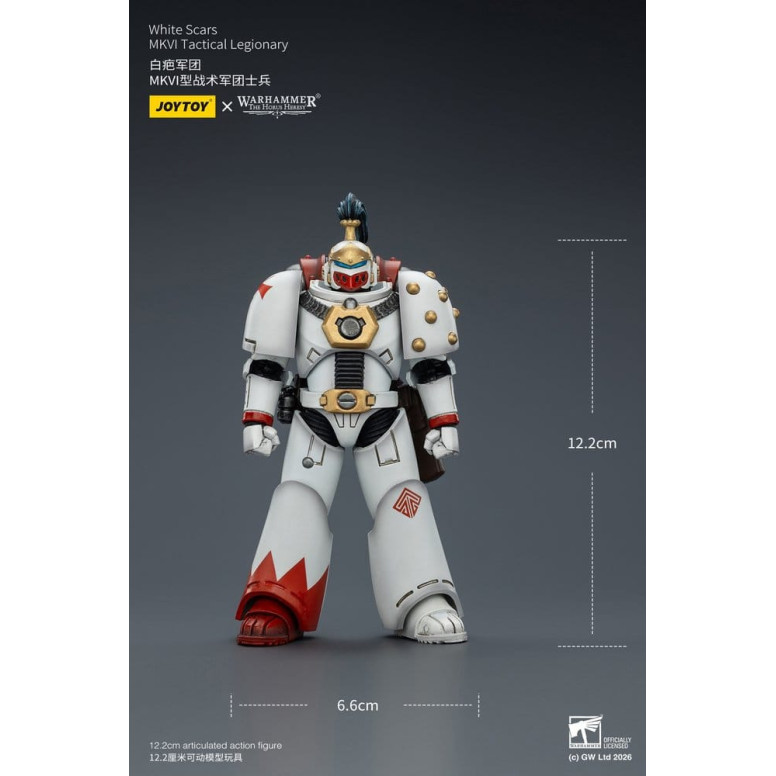 Joytoy - Warhammer - Squadra tattica Mk IV delle Cicatrici Bianche - Legionario tattico MKVI 1/18