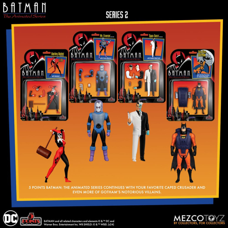 Mezco 5 Punti - DC Comics Batman: Animated Series - Boxset Deluxe 4 personaggi - Serie 2