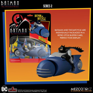 Mezco 5 Punti - DC Comics Batman: Animated Series - Batman & Batcycle - Serie 2