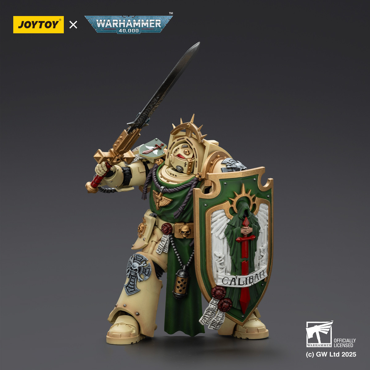 JoyToy Space Marines - Dark Angels - Cavaliere Deathwing con Power Sword Storm Shield e teleport homer 1/18 - Warhammer 40K