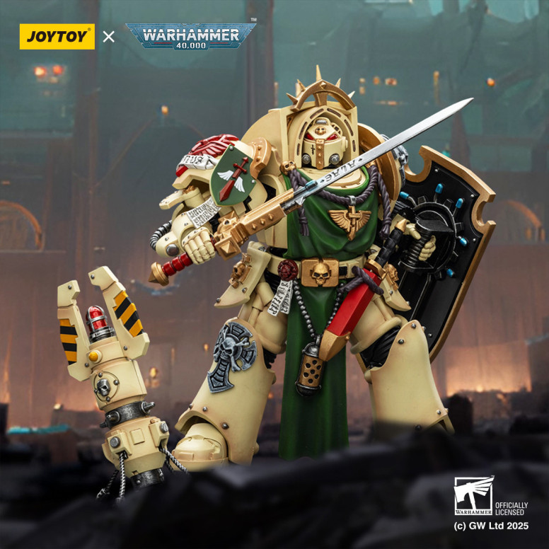 JoyToy Space Marines - Dark Angels - Cavaliere Deathwing con Power Sword Storm Shield e teleport homer 1/18 - Warhammer 40K
