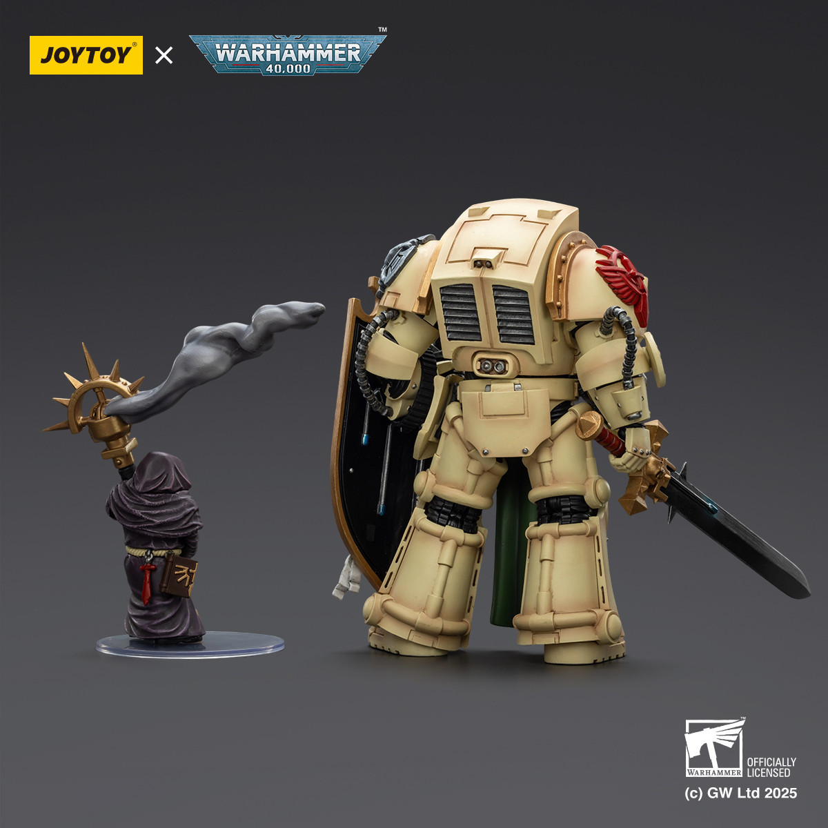 JoyToy Space Marines - Dark Angels - Cavaliere di Deathwing con Spada del Potere Scudo della Tempesta e Osservatore nelle Tenebr