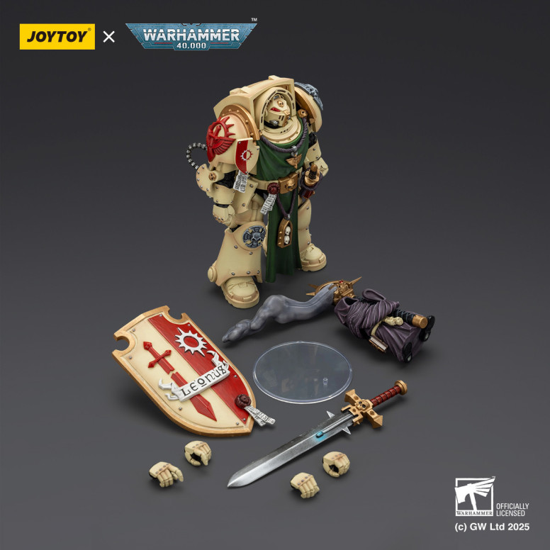 JoyToy Space Marines - Dark Angels - Cavaliere di Deathwing con Spada del Potere Scudo della Tempesta e Osservatore nelle Tenebr