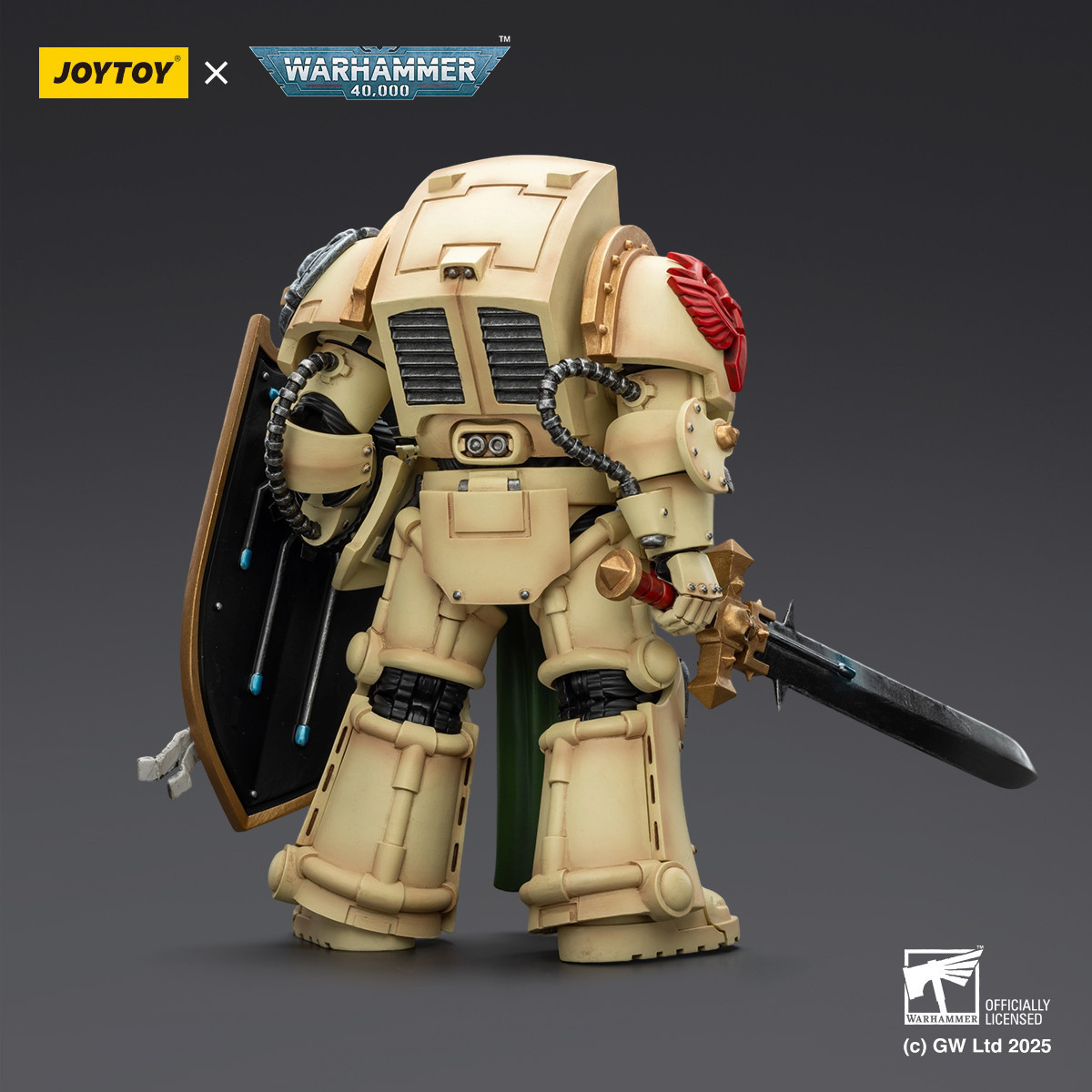 JoyToy Space Marines - Dark Angels - Cavaliere Deathwing con Spada Potente Tempesta e Scudo 1/18 - Warhammer 40k