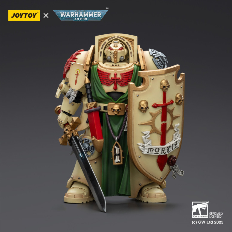 JoyToy Space Marines - Dark Angels - Cavaliere Deathwing con Spada Potente Tempesta e Scudo 1/18 - Warhammer 40k