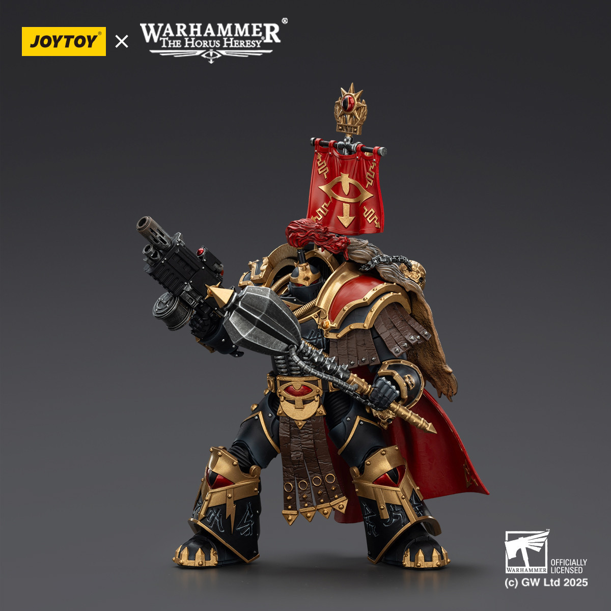JoyToy Space Marines - Sons of Horus - Legione Cataphractii Praetor con Combi-Melta e Power Maul 1/18 - Warhammer 40K