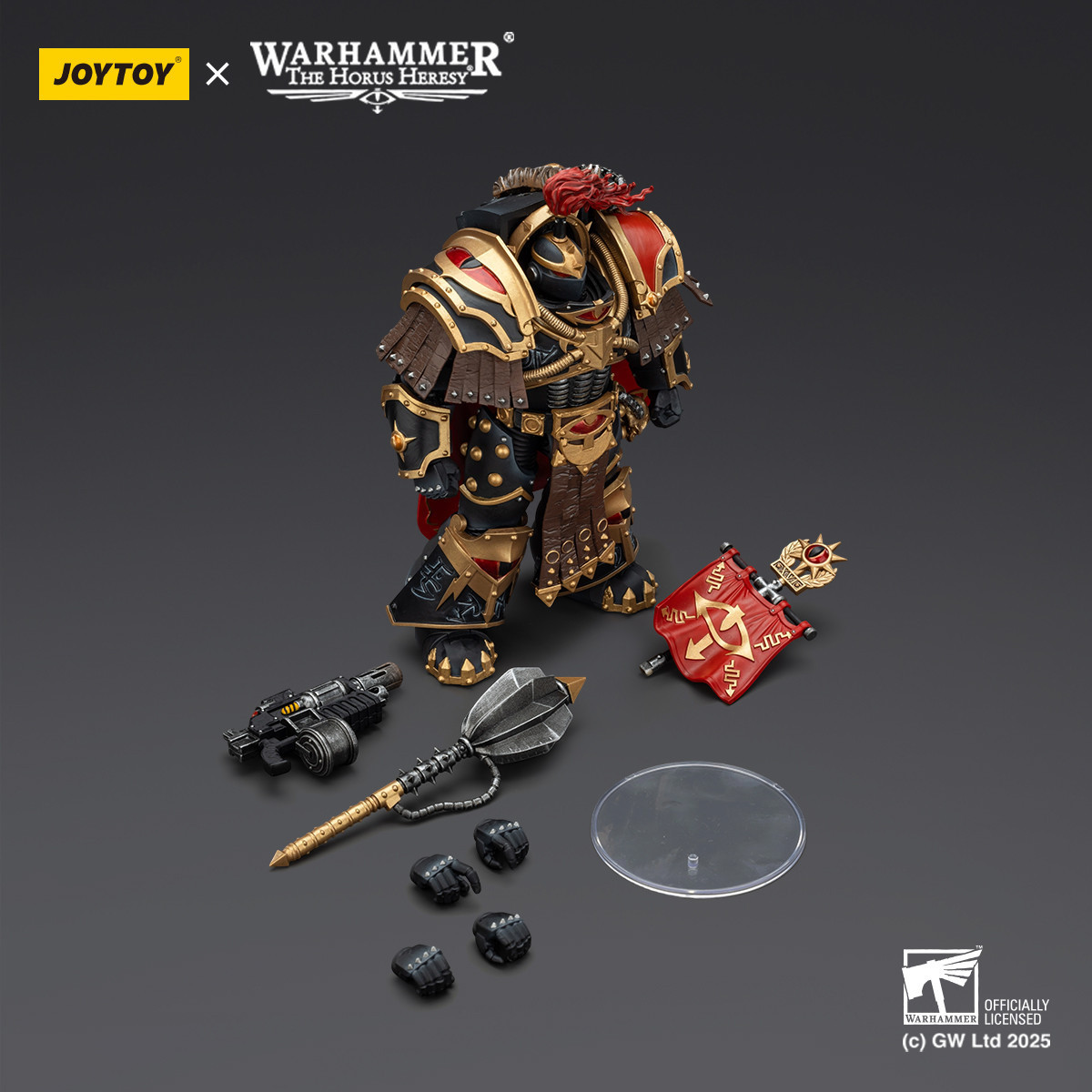 JoyToy Space Marines - Sons of Horus - Legione Cataphractii Praetor con Combi-Melta e Power Maul 1/18 - Warhammer 40K