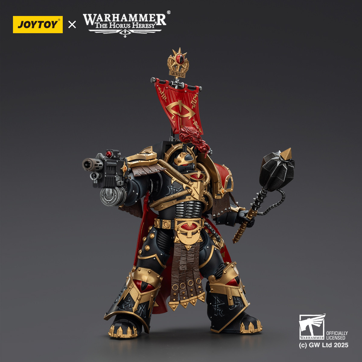 JoyToy Space Marines - Sons of Horus - Legione Cataphractii Praetor con Combi-Melta e Power Maul 1/18 - Warhammer 40K