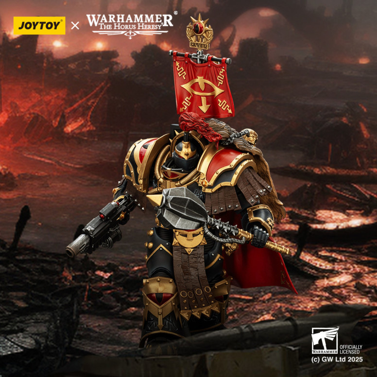 JoyToy Space Marines - Sons of Horus - Legione Cataphractii Praetor con Combi-Melta e Power Maul 1/18 - Warhammer 40K