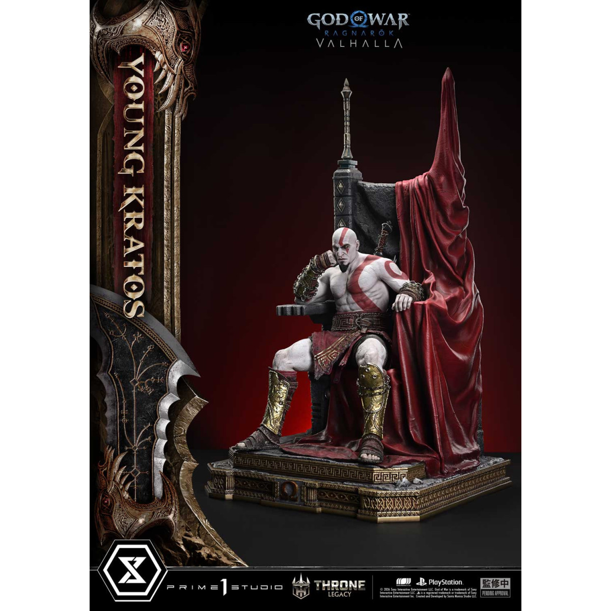 Prime 1 Studio - God of War: Ragnarok Valhalla - YOUNG KRATOS Bonus Version - Throne Legacy 1/3