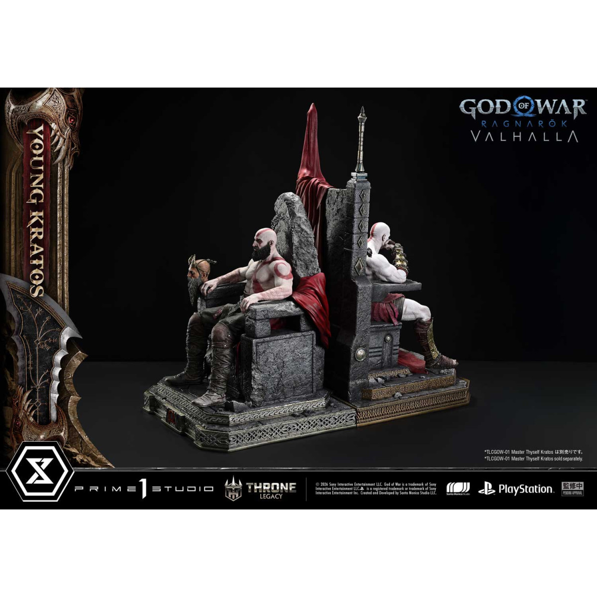 Prime 1 Studio - God of War: Ragnarok Valhalla - YOUNG KRATOS Bonus Version - Throne Legacy 1/3