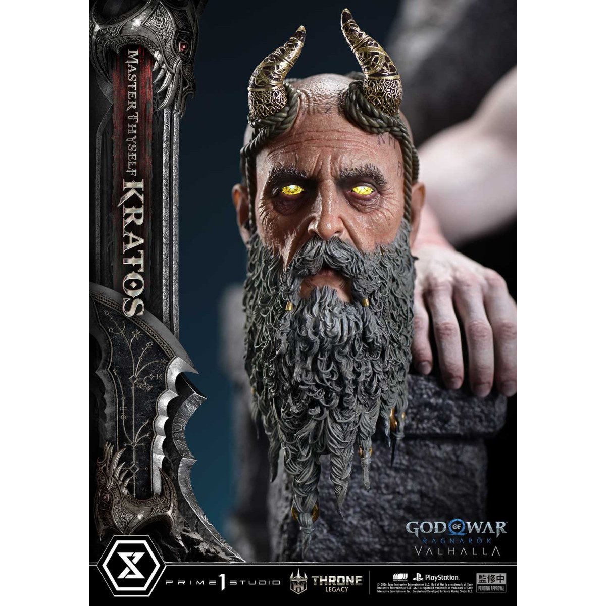 Prime 1 Studio - God of War ragnarok Valhalla - MASTER THYSELF KRATOS Versione Bonus - Throne Legacy 1/3