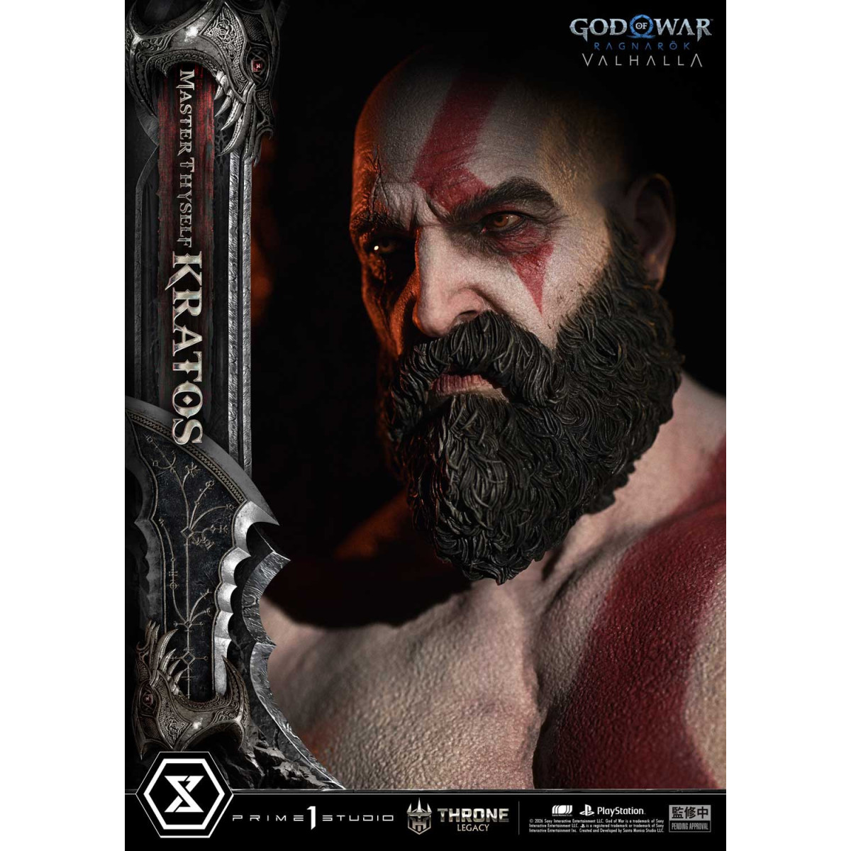 Prime 1 Studio - God of War ragnarok Valhalla - MASTER THYSELF KRATOS Versione Bonus - Throne Legacy 1/3