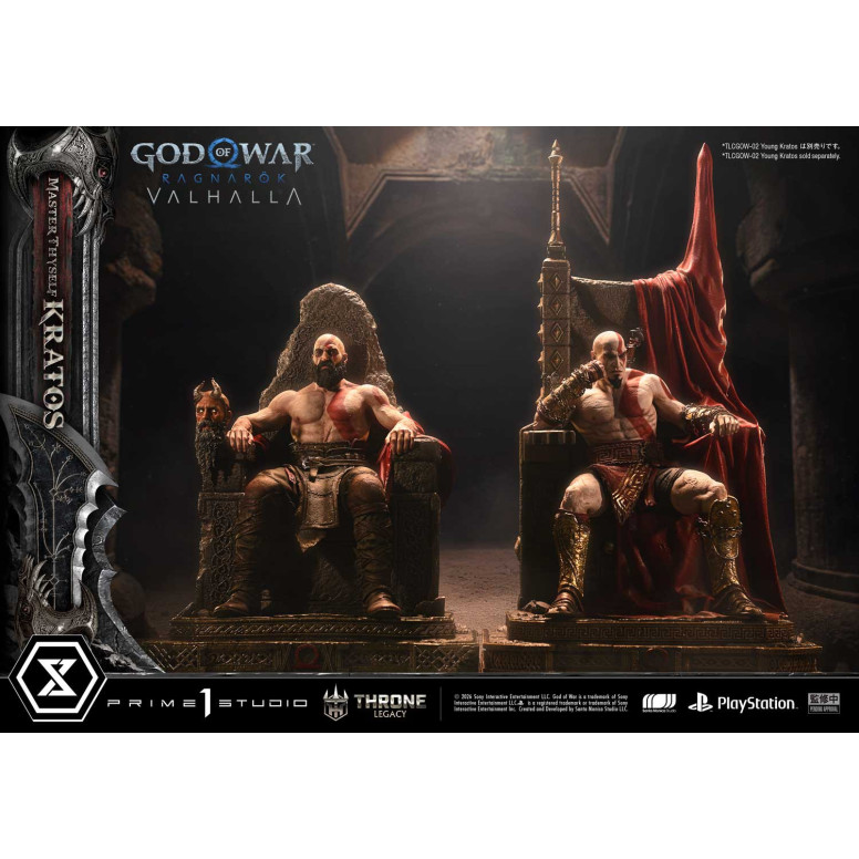 Prime 1 Studio - God of War ragnarok Valhalla - MASTER THYSELF KRATOS Versione Bonus - Throne Legacy 1/3