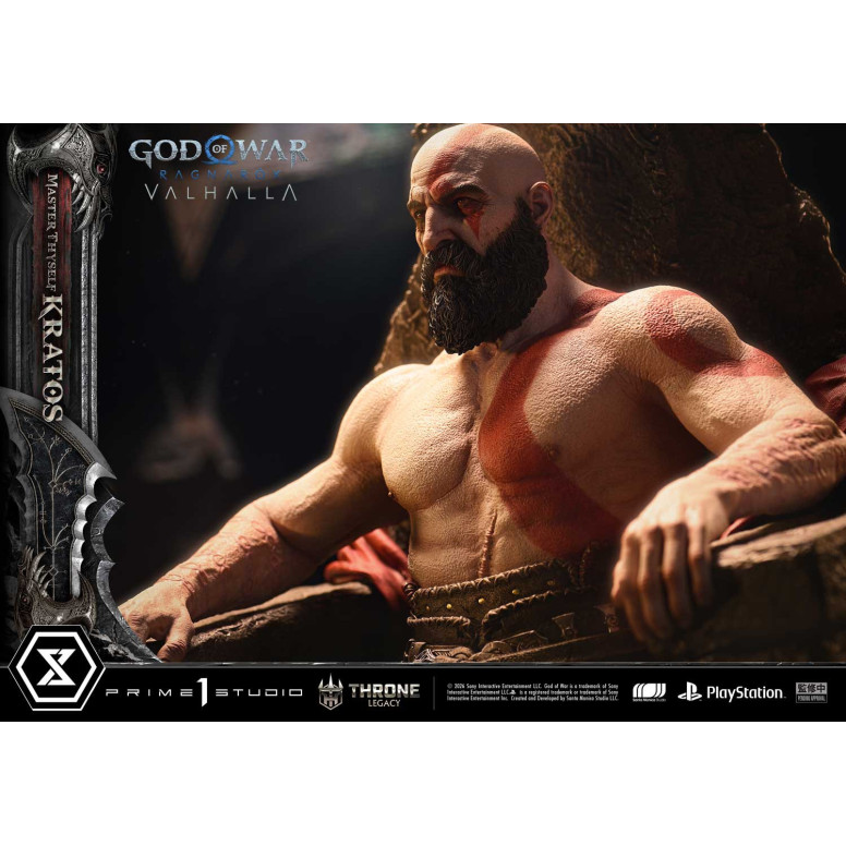 Prime 1 Studio - God of War ragnarok Valhalla - MASTER THYSELF KRATOS Versione Bonus - Throne Legacy 1/3