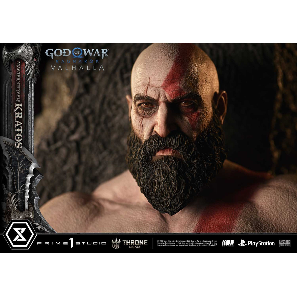 Prime 1 Studio - God of War ragnarok Valhalla - MASTER THYSELF KRATOS Versione Bonus - Throne Legacy 1/3
