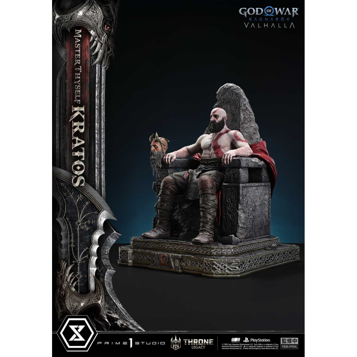 Prime 1 Studio - God of War ragnarok Valhalla - MASTER THYSELF KRATOS Versione Bonus - Throne Legacy 1/3