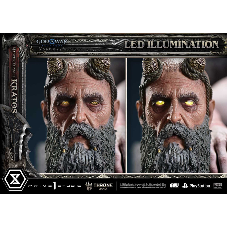 Prime 1 Studio - God of War ragnarok Valhalla - MASTER THYSELF KRATOS Versione Bonus - Throne Legacy 1/3