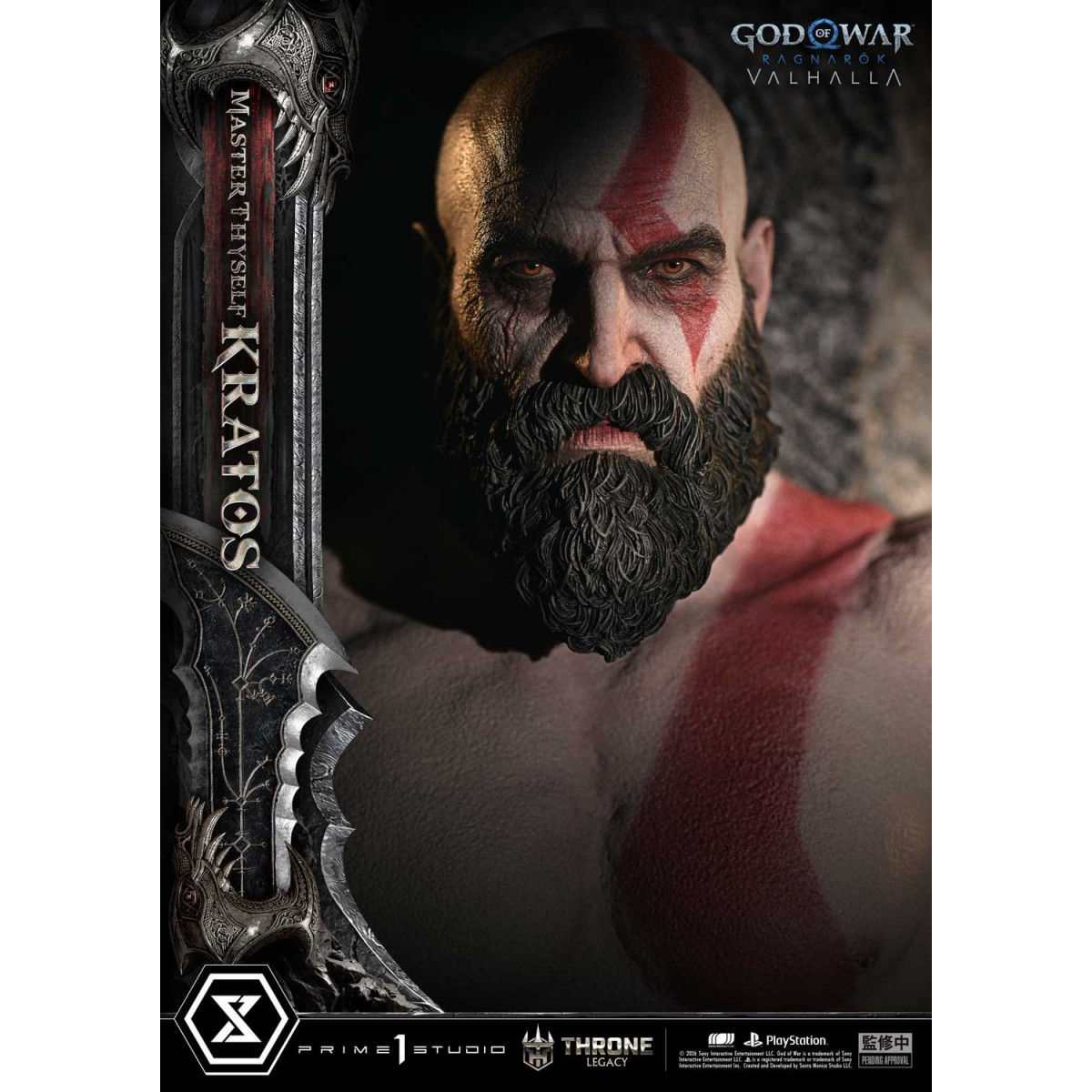 Prime 1 Studio - God of War ragnarok Valhalla - MASTER THYSELF KRATOS Versione Bonus - Throne Legacy 1/3