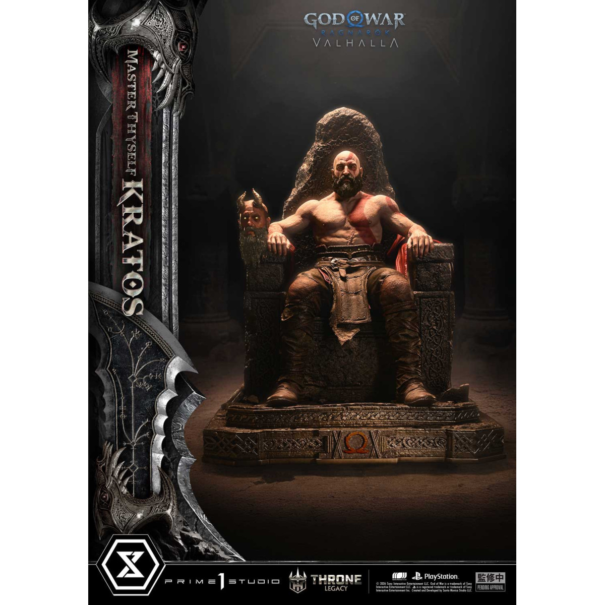 Prime 1 Studio - God of War ragnarok Valhalla - MASTER THYSELF KRATOS Versione Bonus - Throne Legacy 1/3