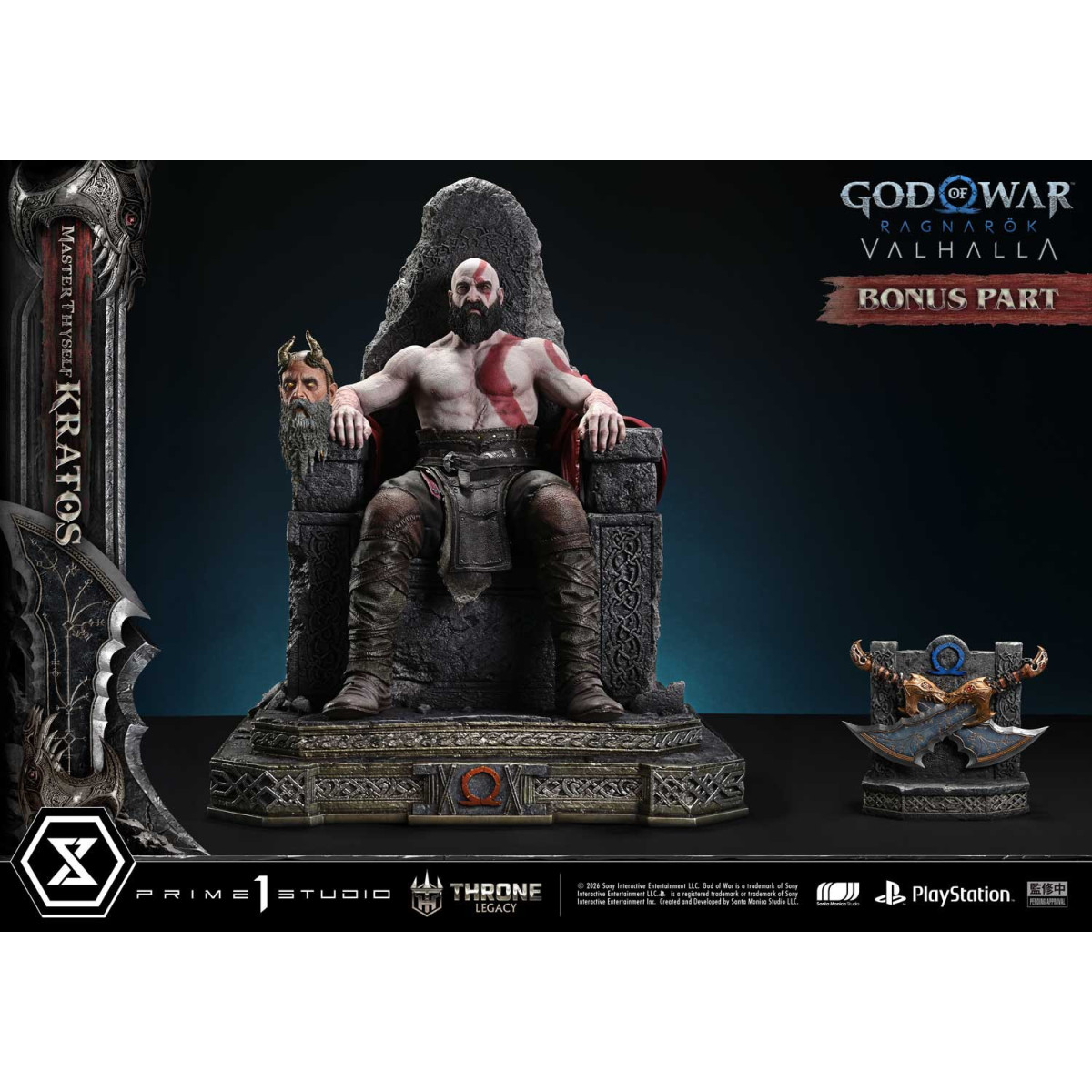 Prime 1 Studio - God of War ragnarok Valhalla - MASTER THYSELF KRATOS Versione Bonus - Throne Legacy 1/3