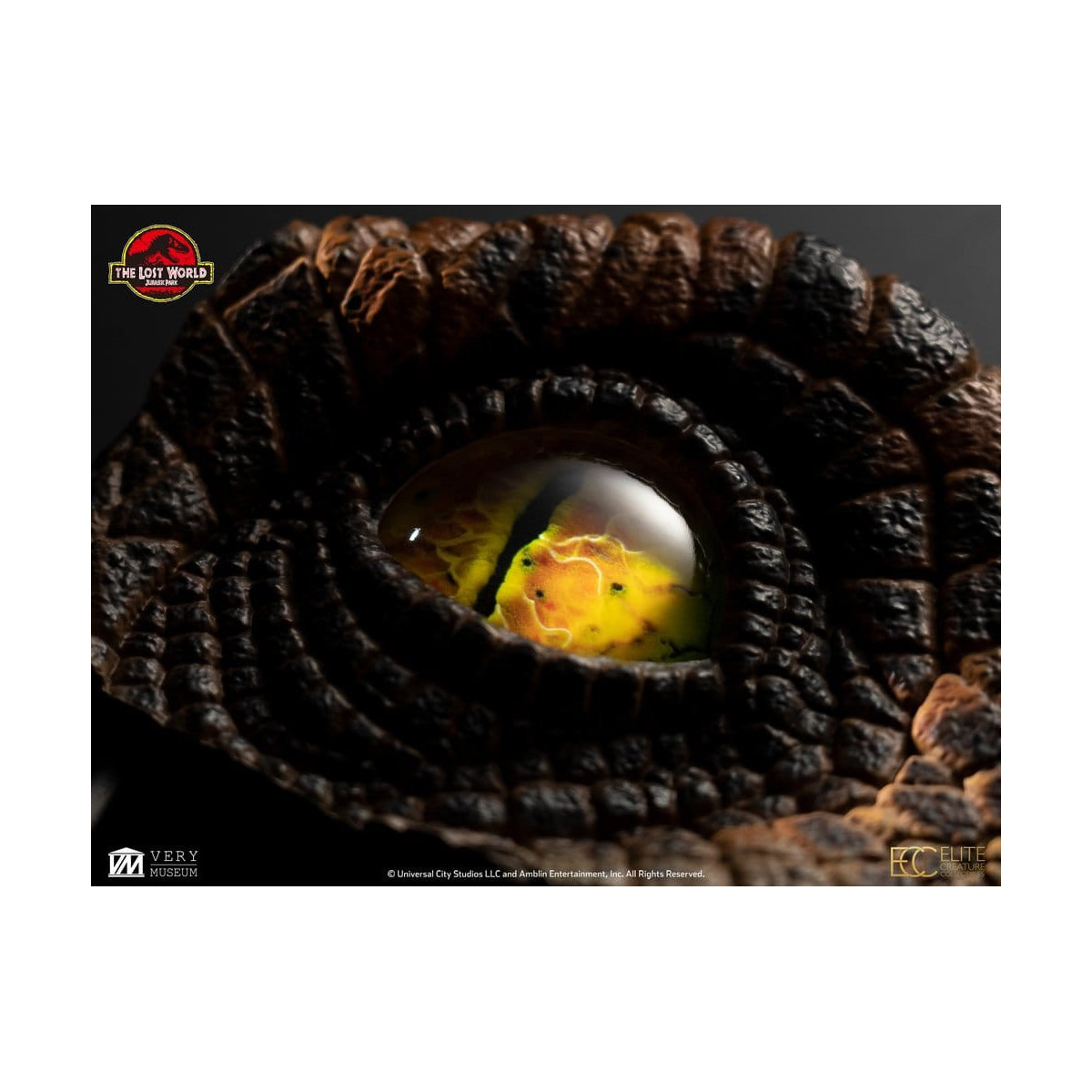 Toynami ECC Elite Creature Collectibles - Puntello per occhio di Velociraptor maschio - Il mondo perduto: Jurassic Park