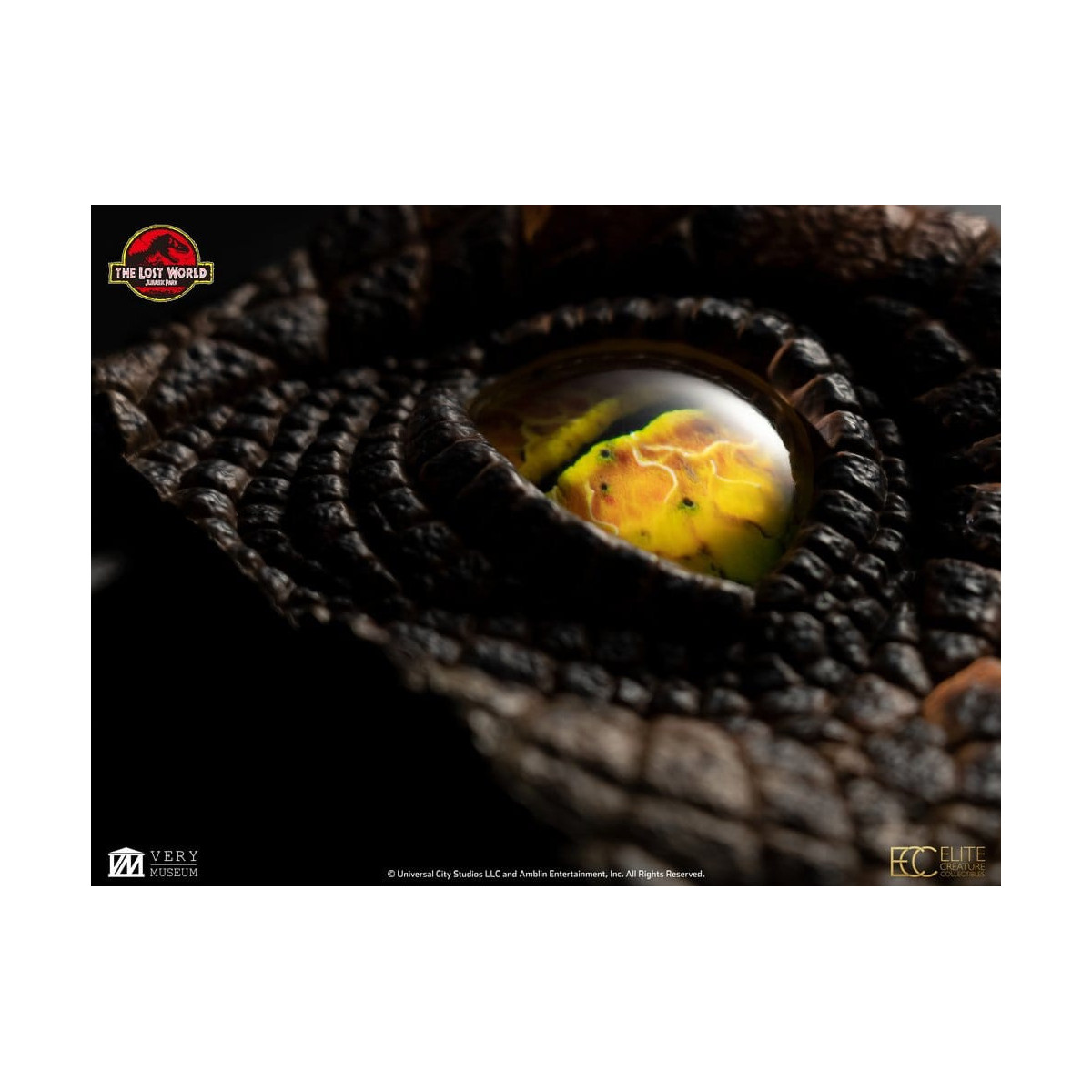 Toynami ECC Elite Creature Collectibles - Puntello per occhio di Velociraptor maschio - Il mondo perduto: Jurassic Park