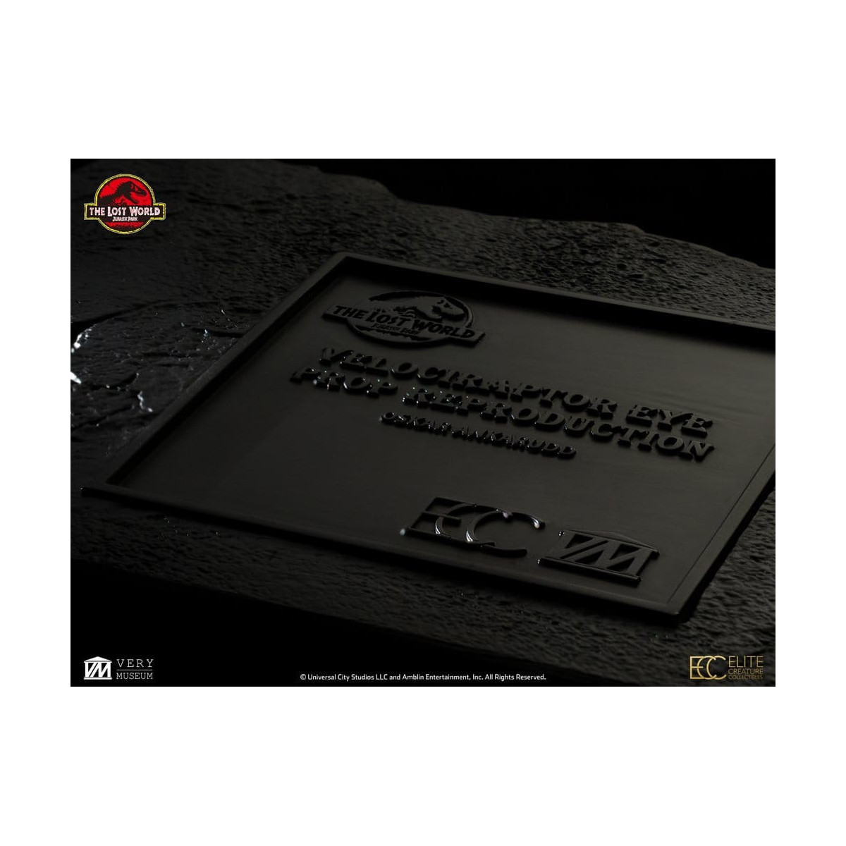 Toynami ECC Elite Creature Collectibles - Puntello per occhio di Velociraptor maschio - Il mondo perduto: Jurassic Park