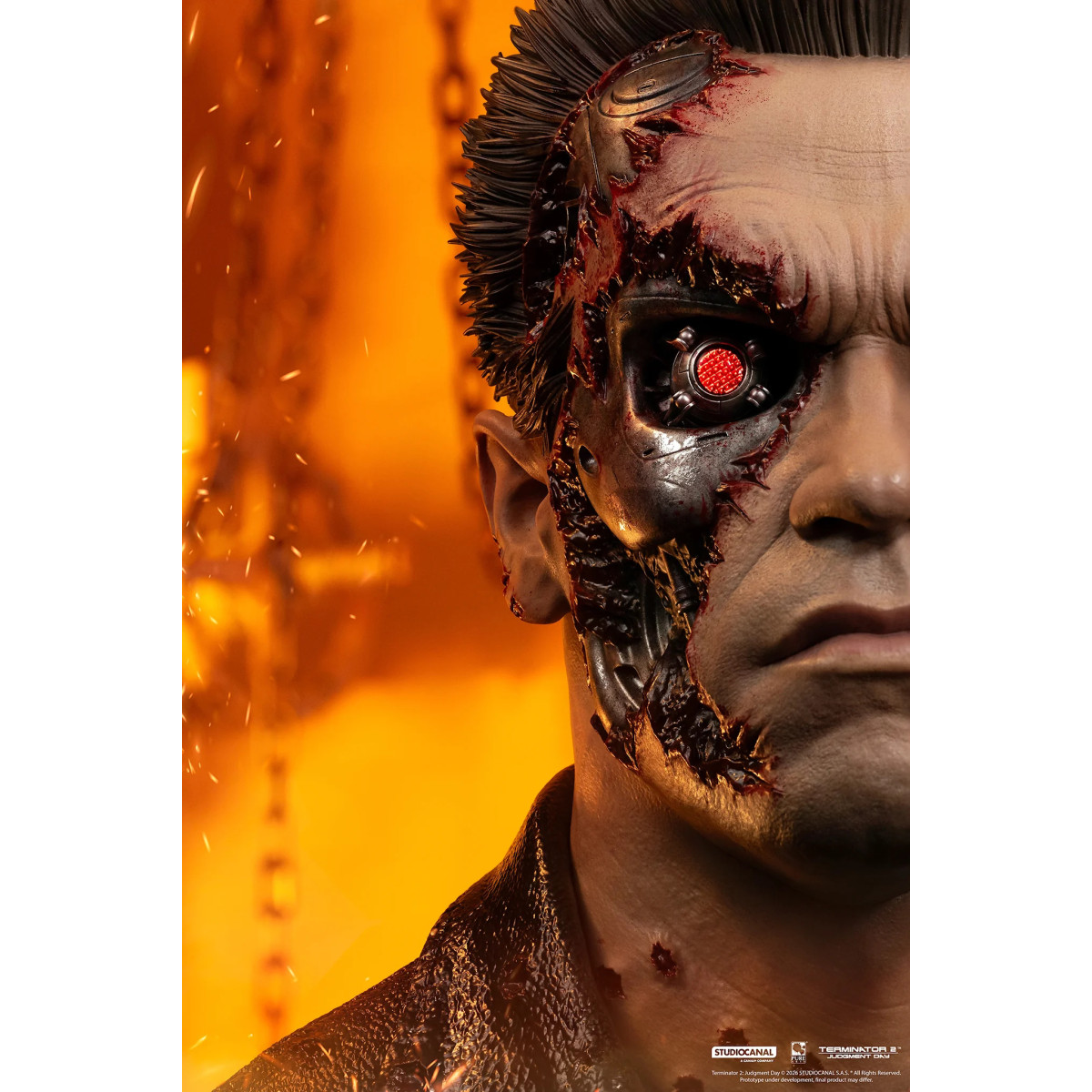 Pure Arts Terminator 2 T-800 Modello 101 Danneggiato in battaglia Arte The Mask