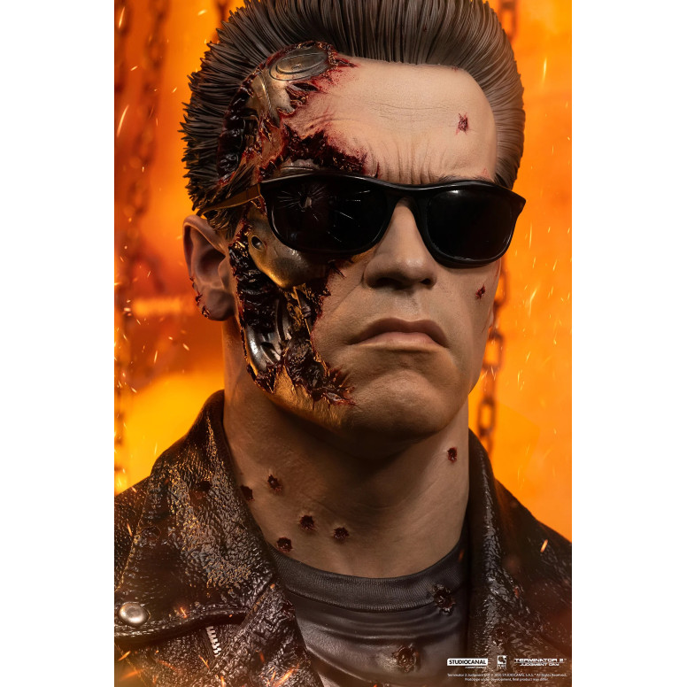 Pure Arts Terminator 2 T-800 Modello 101 Danneggiato in battaglia Arte The Mask