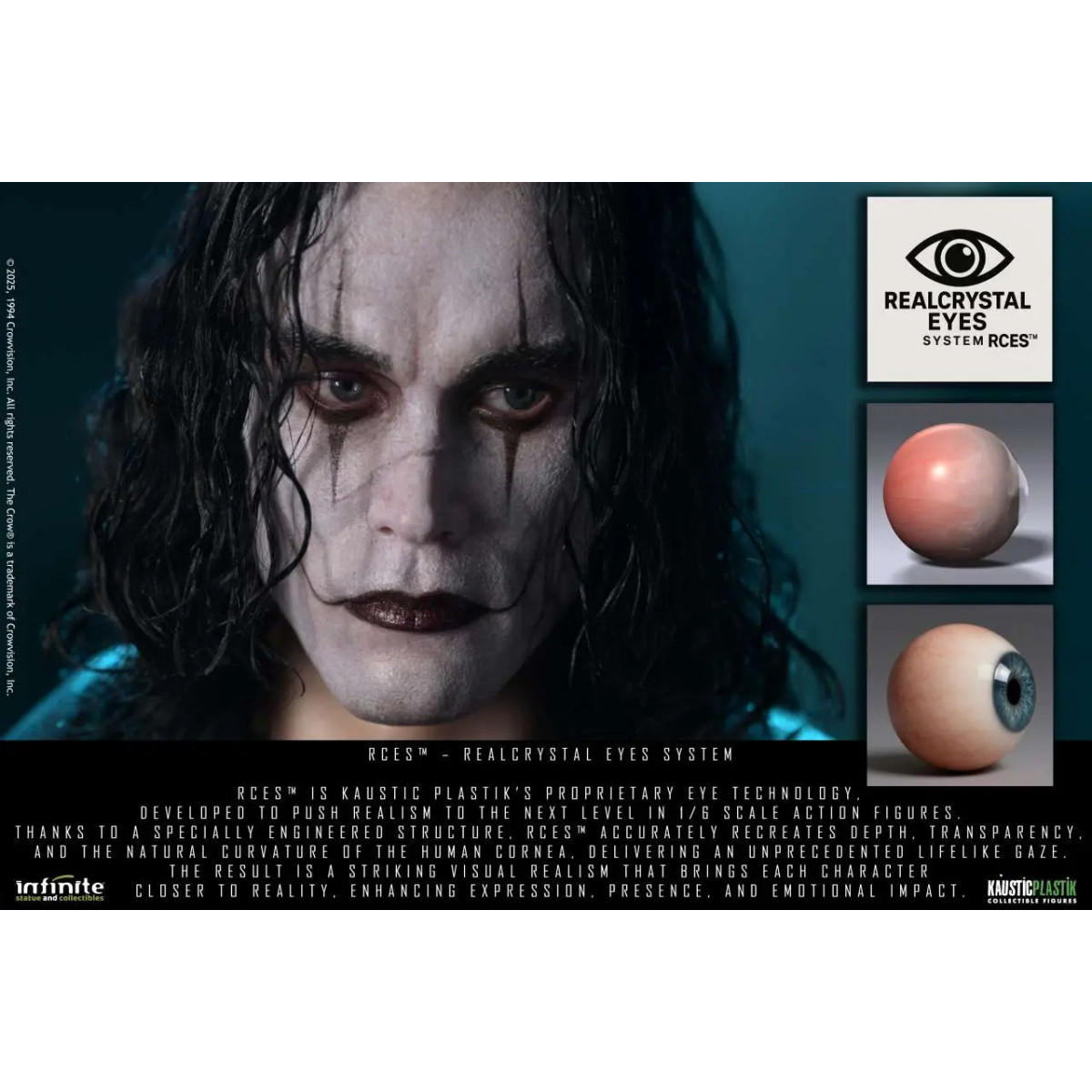 Infinite Statue X Kaustic Plastik - Maestro - Eric Draven Figura d'azione di lusso edizione Deluxe 1/6 - Il corvo