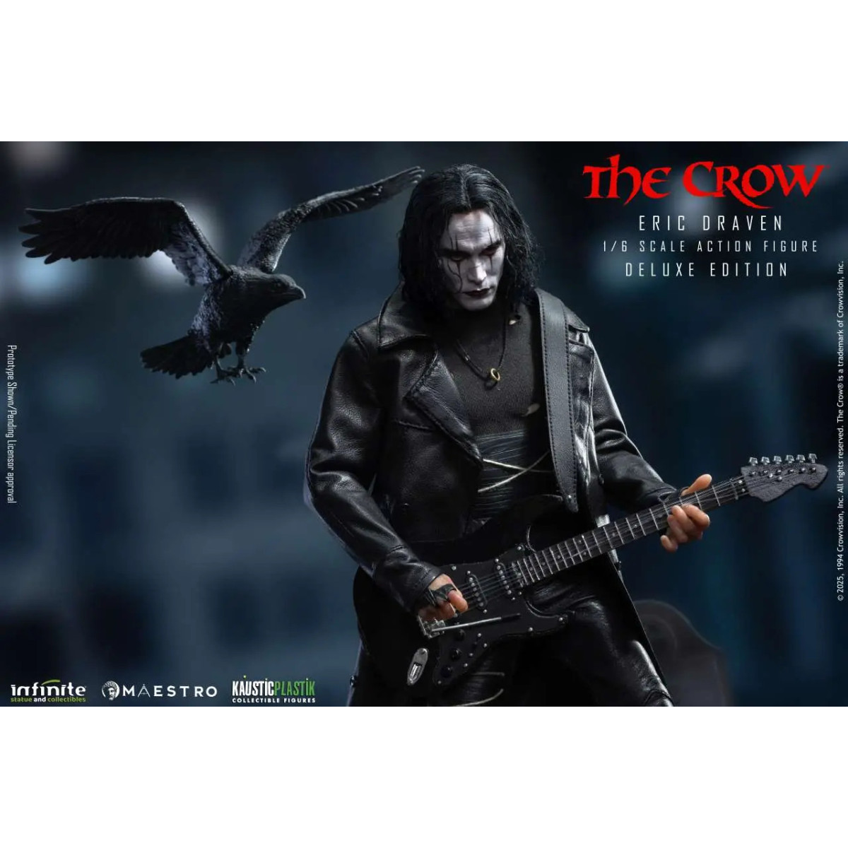 Infinite Statue X Kaustic Plastik - Maestro - Eric Draven Figura d'azione di lusso edizione Deluxe 1/6 - Il corvo