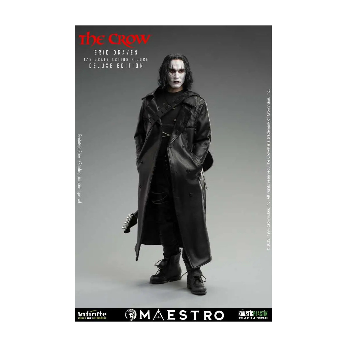 Infinite Statue X Kaustic Plastik - Maestro - Eric Draven Figura d'azione di lusso edizione Deluxe 1/6 - Il corvo