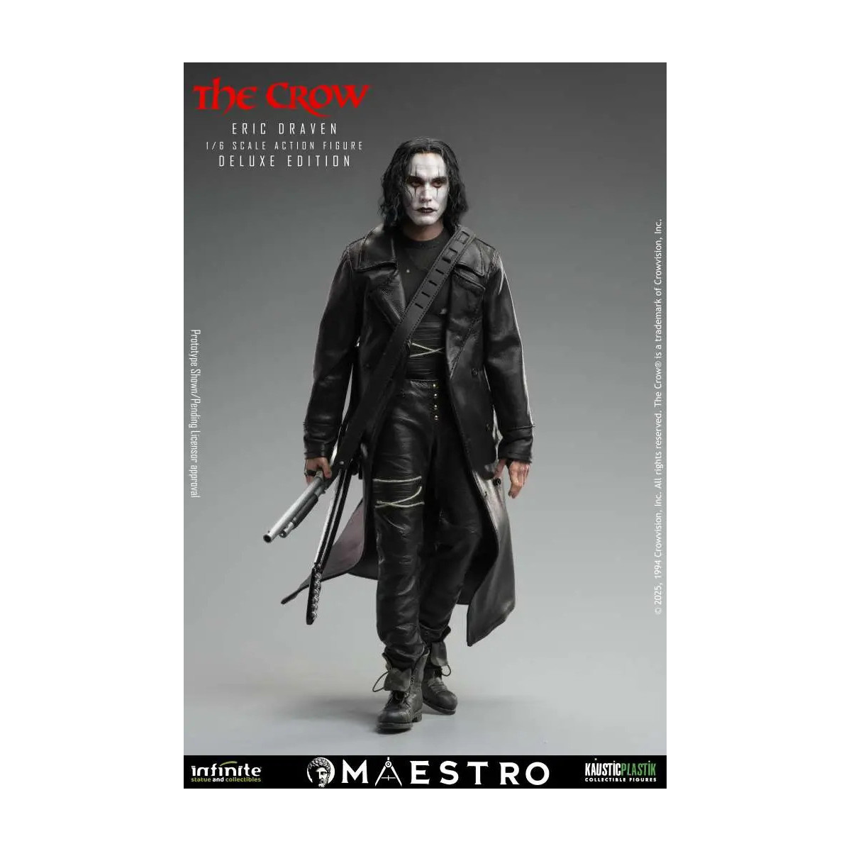 Infinite Statue X Kaustic Plastik - Maestro - Eric Draven Figura d'azione di lusso edizione Deluxe 1/6 - Il corvo