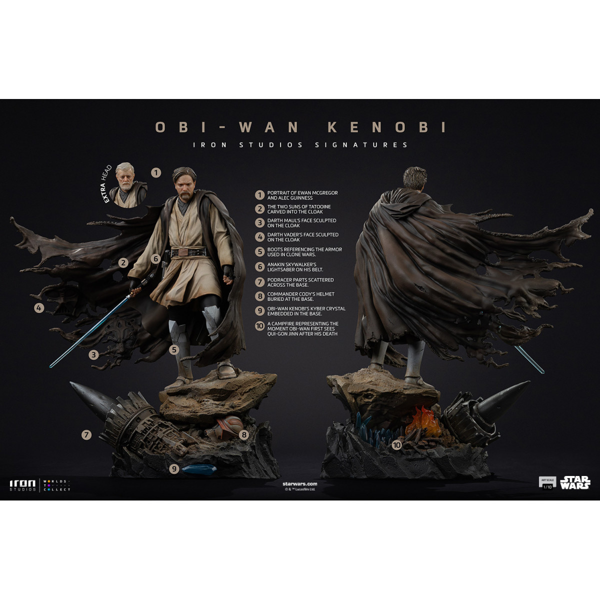 Iron Studios Star Wars - Obi-Wan Kenobi Art Scale 1/10 Signatures
