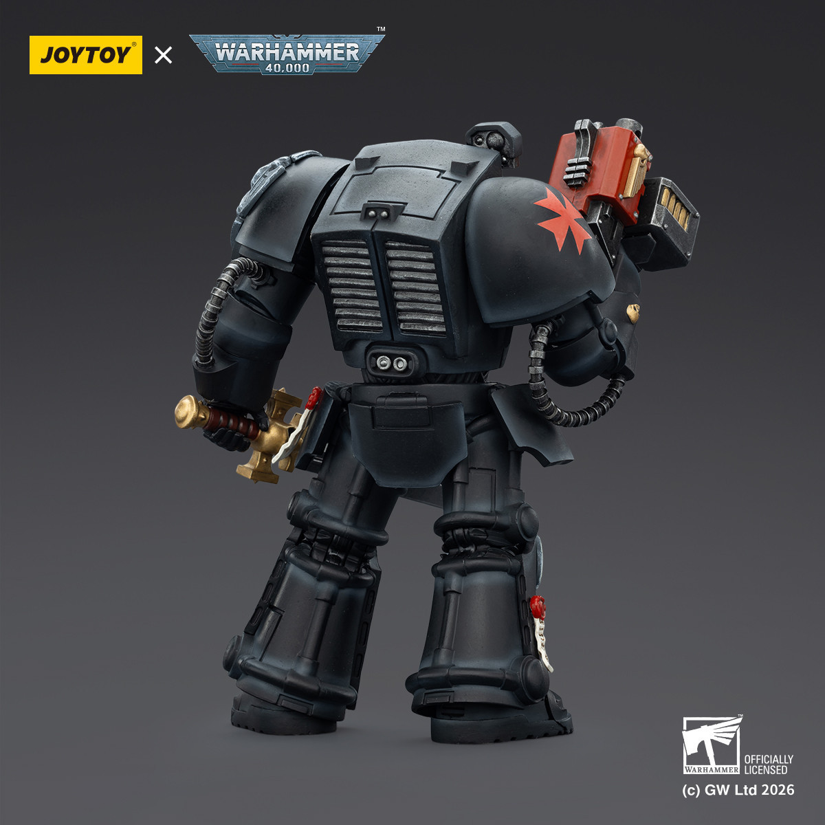 JoyToy Space Marines - Black Templars -Terminator 1 con Power Sword e Storm Bolter 1/18 - Warhammer 40K