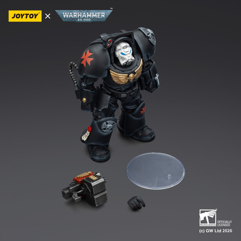 JoyToy Space Marines - Black Templars -Terminator 2 con Power Fist e Storm Bolter 1/18 - Warhammer 40K